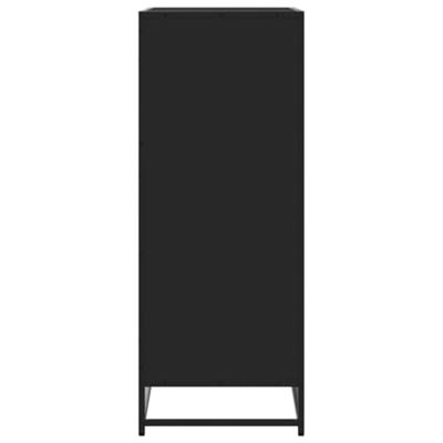 Schoenenkast 75x38x97,5 cm bewerkt hout en metaal zwart