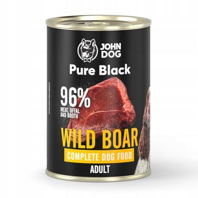 JOHN DOG Pure Black Wild Boar - natvoer voor honden - 400g