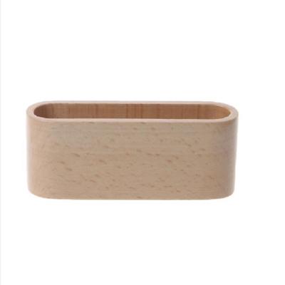 20 stuks houten tafel visitekaartje display stand memo houder opbergdoos organisator type: Elm kleur