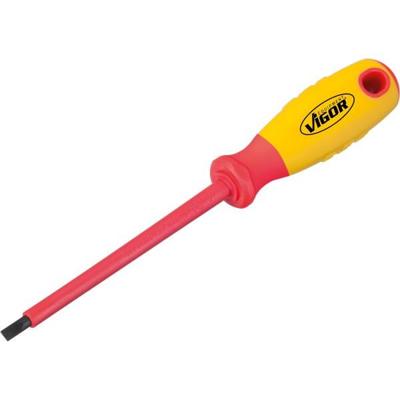 Vigor VDE Platte schroevendraaier Kopbreedte: 4 mm Koplengte: 100 mm