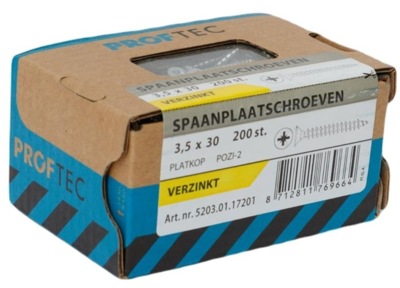 Proftec Spaanplaatschroef Vz Pk PZ2 3.5X30 | 200 stuks - 5203.01.17201