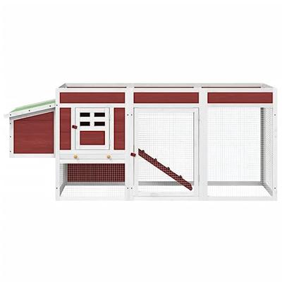 VidaXL Kippenhok 204x50x84 cm massief grenenhout mokkakleurig