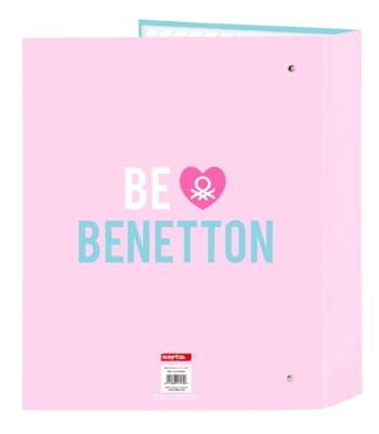 Ringmap Benetton Unique Roze Turkoois A4 27 x 33 x 6 cm