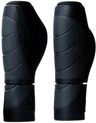 Simson handvatten ergonomics zwart-antraciet - ergonomische peddelvorm, optimale drukverdeling, extra steun, geschikt voor fietsen met/ zonder gripshift versnelling # #handvatten #ergonomics #zwart-antraciet