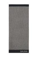 Cawö Cawö Saunahanddoek 6220 Natur Schwarz 80x200 - thumbnail
