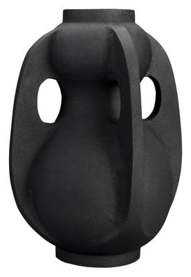Dutchbone Vaas 'Thiago' 38cm hoog, kleur Zwart Dutchbone Vaas 'Thiago' 38cm hoog, kleur Zwart