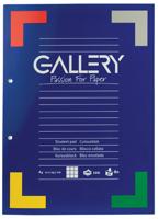Gallery cursusblok, ft A4, 80 g/m², 2-gaatsperforatie, geruit 5 mm, 100 vel - thumbnail