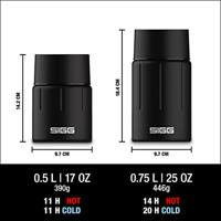 SIGG Gemstone Food Jar Obsidiaan (0,75 l), geïsoleerde voedselcontainer voor kantoor, school en outdoor, thermohouder van hoogwaardig 18/8 roestvrij staal - thumbnail