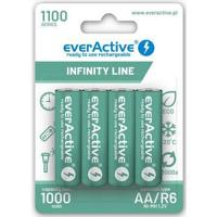 Oplaadbare batterijen everActive Ni-MH R6 AA 1100 mAh Infinity Line - 4 stuks - thumbnail