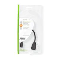 Mini-DisplayPort - DisplayPort-Kabel | Mini-DisplayPort Male - DisplayPort Female | 0,2 m | Zwart - thumbnail
