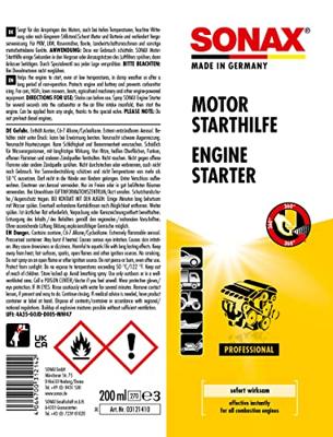SONAX starthulp "motorstarthilfe" start aid 200 ml spray can