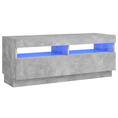 Tv-meubel met LED-verlichting 100x35x40 cm betongrijs