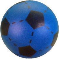 Overige Merken Soft voetbal 20 cm blauw/zwart - thumbnail