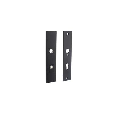 Intersteel Veiligheidsschilden SKG3 rechthoekig doorgaand PC55mm kerntrekbeveiliging - mat zwart