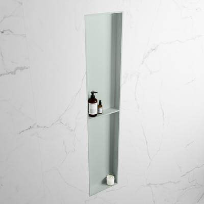 MONDIAZ EASY Nis 89,5x29,5cm in solid surface kleur Greey | Greey. 2 vakken geschikt voor in- of opbouw