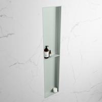 MONDIAZ EASY Nis 89,5x29,5cm in solid surface kleur Greey | Greey. 2 vakken geschikt voor in- of opbouw - thumbnail