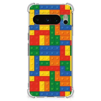 Google Pixel 8 Pro Doorzichtige Silicone Hoesje Blokken Google Pixel 8 Pro Doorzichtige Silicone Hoesje Blokken