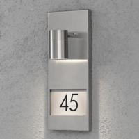 Modena wandverlichting huisnummer met verlichting RVS 7655-000 fitting GU10 Konstsmide - thumbnail