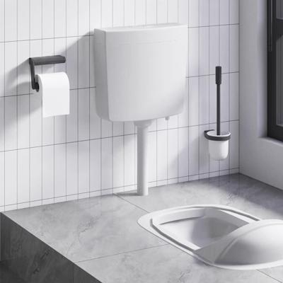 VidaXL Toiletstortbak met watertoevoer onderin 3/6 l grijs