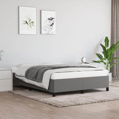 Bedframe zonder matras stof donkergrijs 140x190 cm
