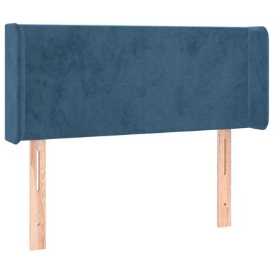 Hoofdbord met randen 83x16x78/88 cm fluweel donkerblauw
