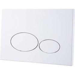 Saqu Oval bedieningspaneel glanzend wit voor Geberit Sigma reservoir 12cm (UP320)