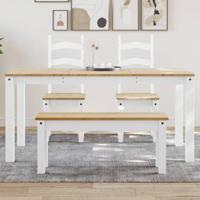 Eettafel Panama 160x80x75 cm massief grenenhout wit - thumbnail