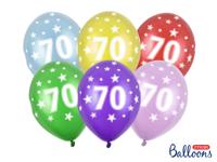 Verjaardag ballonnen 70 jaar Metallic Mix - thumbnail