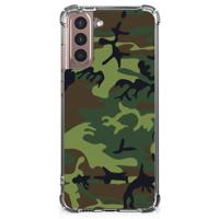 Samsung Galaxy S21 Plus Doorzichtige Silicone Hoesje Army Dark - thumbnail
