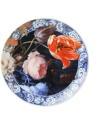 HEINEN - Wandborden - Bord Bloemen Gouden eeuw 20cm HEINEN - Wandborden - Bord Bloemen Gouden eeuw 20cm