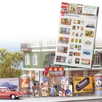 Busch 6002 H0 reclameposters uit de jaren 50 (Duitstalig) Bouwpakket - thumbnail