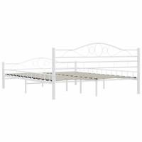 Bedframe metaal wit 160x200 cm - thumbnail