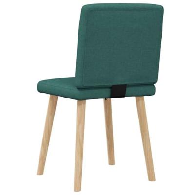 Eetkamerstoelen 2 st stof donkergroen Eetkamerstoelen 2 st stof donkergroen
