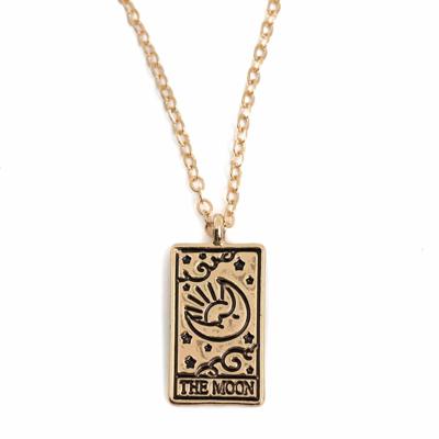 Amulet Goudkleurig Tarot 'de Maan'