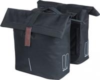 Basil city dubbele fietstas mik zwart - thumbnail