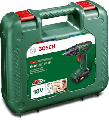 Bosch Home and Garden EasyDrill 18V-38 0615A5008K Accu-schroefboormachine 18 V 2.5 Ah Li-ion Incl. accu, Incl. lader, Incl. koffer