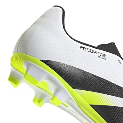 adidas Predator Club Gras / Kunstgras Voetbalschoenen (MG) Wit Zwart Neongeel - thumbnail