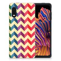Samsung Xcover Pro | TPU bumper | Zigzag Multi Color - thumbnail