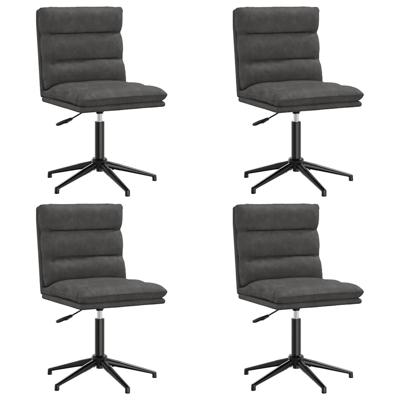 Eetkamerstoelen 4 st kunstleer zwart