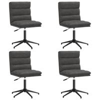 Eetkamerstoelen 4 st kunstleer zwart - thumbnail