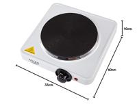 Adler AD 6503 kookplaat Wit Aanrecht Gesealde plaat 1 zone(s) - thumbnail