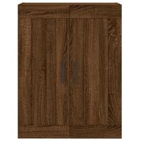 Wandkast 69,5x34x90 cm bewerkt hout bruin eikenkleur - thumbnail