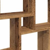 Wandschap kubus 90x15x119,5 cm bewerkt hout oud houtkleurig - thumbnail