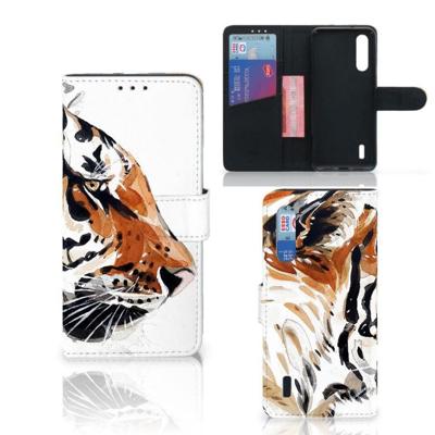 Hoesje Xiaomi Mi 9 Lite Watercolor Tiger Hoesje Xiaomi Mi 9 Lite Watercolor Tiger