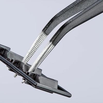 Knipex 92 34 37 Precisiepincet Spits, gebogen 45° 155 mm Knipex 92 34 37 Precisiepincet Spits, gebogen 45° 155 mm