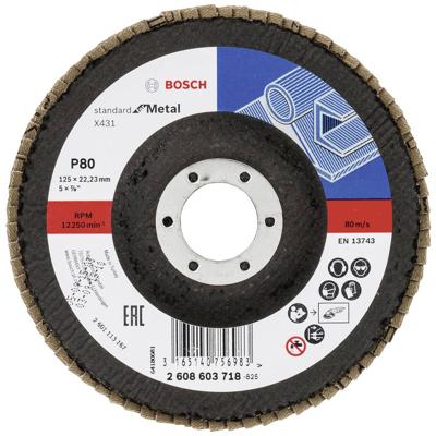 Bosch Accessories 2608603718 X431 Lamellenschijf Diameter 125 mm Boordiameter 22.33 mm Korrelgrootte (num) 80 Staal 1 stuk(s)
