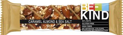 Be-Kind reep Caramel Almond & Sea Salt, 40 g, pak van 12 stuks