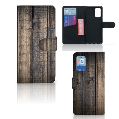 Samsung Galaxy A32 4G Book Style Case Steigerhout Samsung Galaxy A32 4G Book Style Case Steigerhout