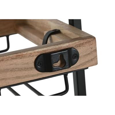 Flessenrek Home ESPRIT Zwart Natuurlijk 35 x 25 x 75 cm Flessenrek Home ESPRIT Zwart Natuurlijk 35 x 25 x 75 cm