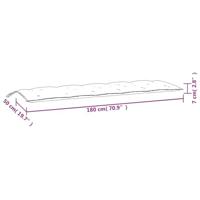 Tuinbankkussen 180x50x7 cm oxford stof bladpatroon - thumbnail